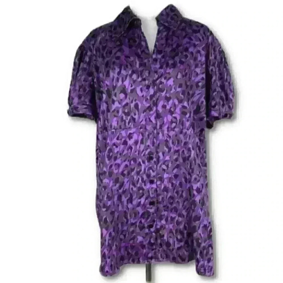 Fred David womens top size 2X multicolored camouflage button down - Picture 8 of 8